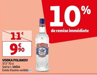 Auchan VODKA POLIAKOV 37.5° 70 cl offre