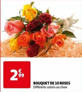 Auchan BOUQUET DE 10 ROSES offre