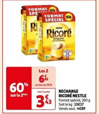 Auchan RECHARGE RICORÉ NESTLE offre