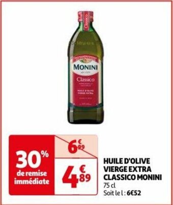 Auchan HUILE D'OLIVE VIERGE EXTRA CLASSICO MONINI offre