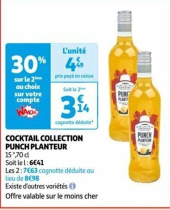 Auchan COCKTAIL COLLECTION PUNCH PLANTEUR offre