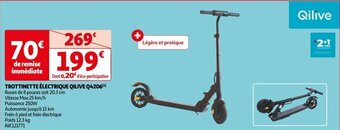 Auchan TROTTINETTE ÉLECTRIQUE QILIVE Q4206(¹) offre