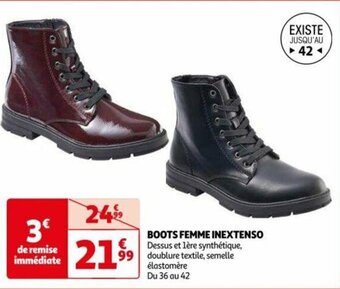 Auchan BOOTS FEMME INEXTENSO D offre
