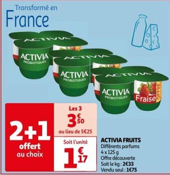 Auchan ACTIVIA FRUITS offre