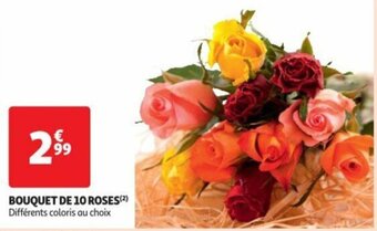 Auchan BOUQUET DE 10 ROSES(²) offre
