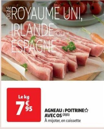 Auchan AGNEAU: POITRINE AVEC OS offre