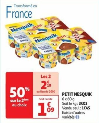 Auchan PETIT NESQUIK offre
