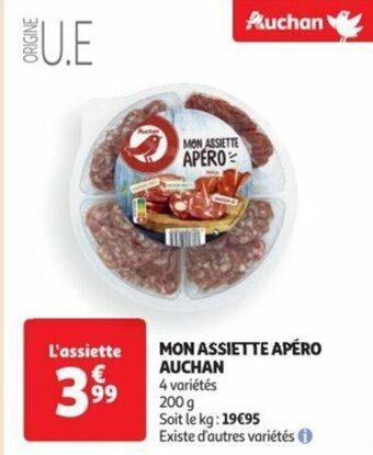 Auchan MON ASSIETTE APÉRO AUCHAN offre