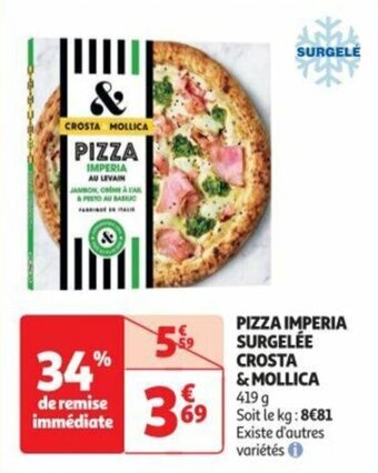 Auchan PIZZA IMPERIA SURGELÉE CROSTA & MOLLICA offre