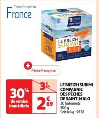 Auchan LE BREIZH SURIMI COMPAGNIE DES PÊCHES DE SAINT-MALO offre
