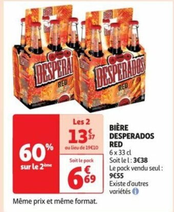 Auchan BIÈRE DESPERADOS RED offre