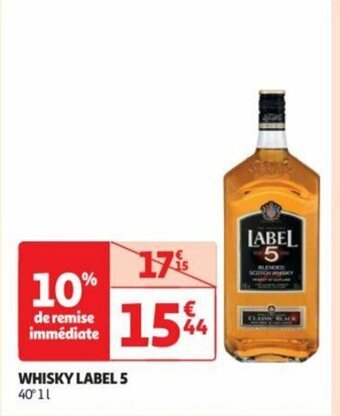 Auchan WHISKY LABEL 5 40°11 offre