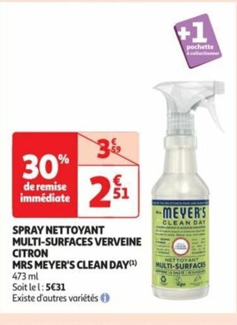 Auchan SPRAY NETTOYANT MULTI-SURFACES VERVEINE offre