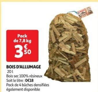 Auchan BOIS D'ALLUMAGE 201 offre