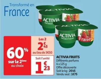 Auchan ACTIVIA FRUITS offre