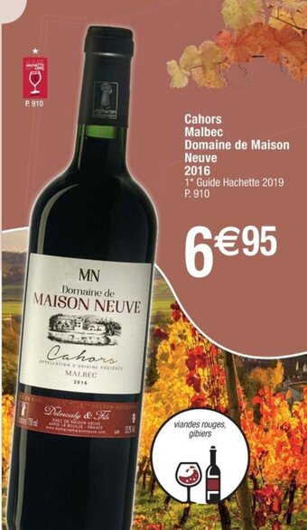 Cahors Malbec Domaine de Maison Neuve