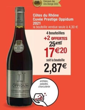 Cora x Carrefour Côtes du Rhône Cuvée Prestige Oppidum offre
