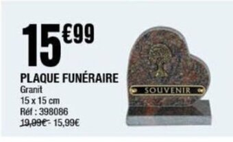 La Foir'Fouille PLAQUE FUNÉRAIRE offre