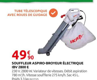 Rural Master SOUFFLEUR ASPIRO-BROYEUR ÉLECTRIQUE IBV 2800 E offre