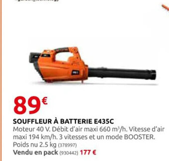 Rural Master SOUFFLEUR À BATTERIE E435C offre
