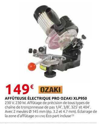 Rural Master AFFÛTEUSE ÉLECTRIQUE PRO OZAKI XLP950 offre