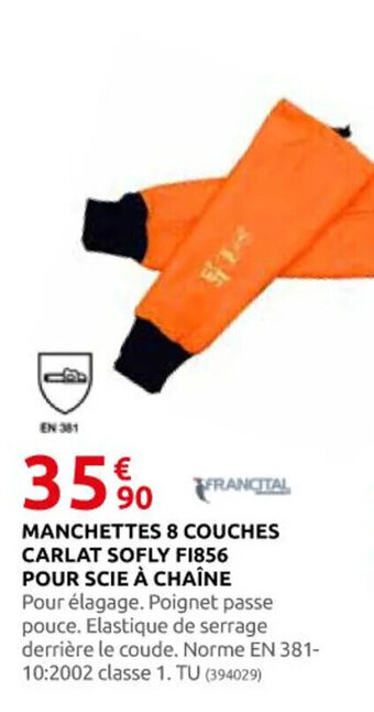Rural Master MANCHETTES 8 COUCHES CARLAT SOFLY FI856 POUR SCIE À CHAÎNE offre