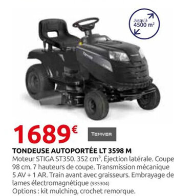 Rural Master TONDEUSE AUTOPORTÉE LT 3598 M offre