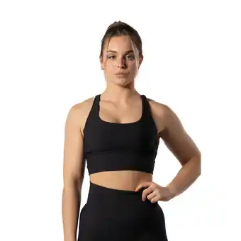 Brassière de sport côtelée v2 noir