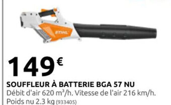 Rural Master SOUFFLEUR À BATTERIE BGA 57 NU offre