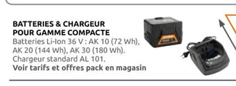 Rural Master BATTERIES & CHARGEUR POUR GAMME COMPACTE offre