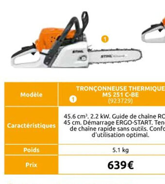Rural Master TRONÇONNEUSE THERMIQUE MS 251 C-BE (923729) offre