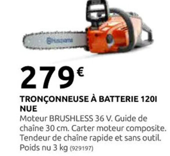 Rural Master TRONÇONNEUSE À BATTERIE 1201 NUE offre