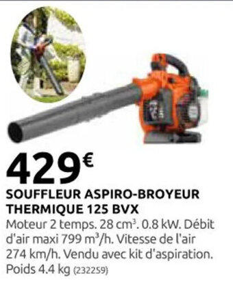 Rural Master SOUFFLEUR ASPIRO-BROYEUR THERMIQUE 125 BVX offre
