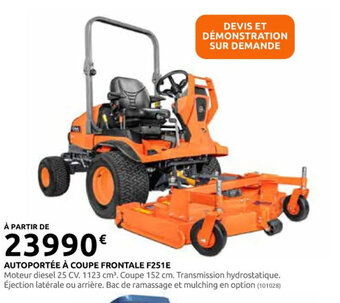 Rural Master AUTOPORTÉE À COUPE FRONTALE F251E offre