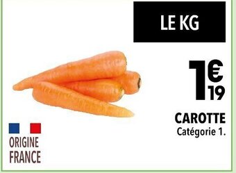 Supeco CAROTTE offre