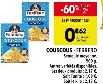 Supeco COUSCOUS - FERRERO offre
