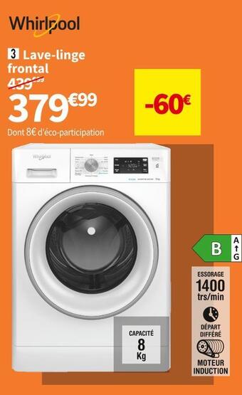 Conforama Whirlpool lave-linge ffbc8458svfr offre