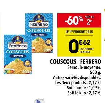 Supeco Ferrero couscous offre