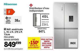 Conforama Hisense réf. américain rs840n4wcf offre