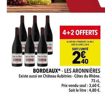 Les aronnières bordeaux