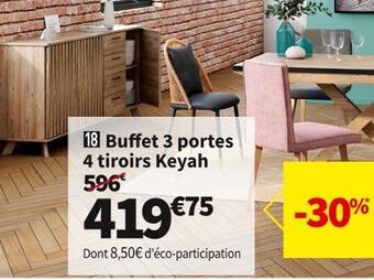 Conforama Buffet 3 portes 4 tiroirs offre
