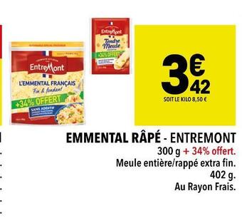Supeco Entremont emmental râpé offre