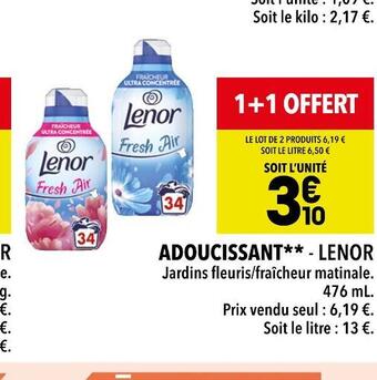 Supeco Lenor adoucissant offre