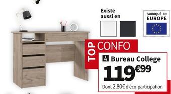 Conforama Bureau 109.3 cm college 4 offre