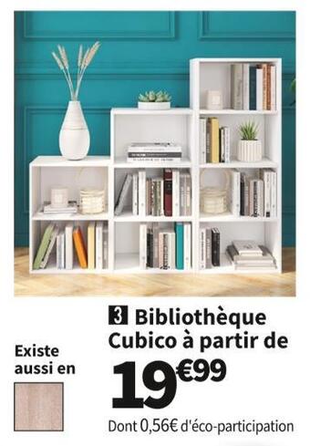 Conforama Bibliotheque cubik offre