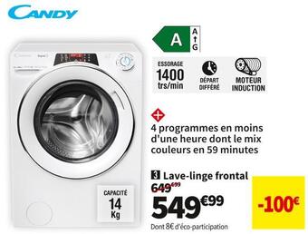 Conforama Candy lave-linge frontal ro14146dwmct/1-s offre