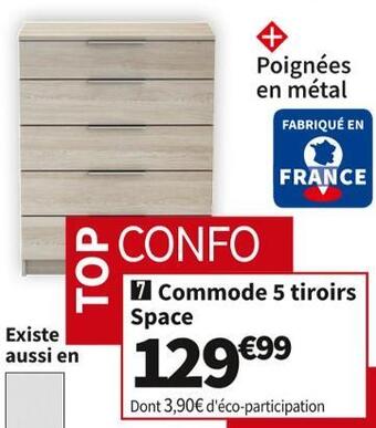 Commode 5 tiroirs space