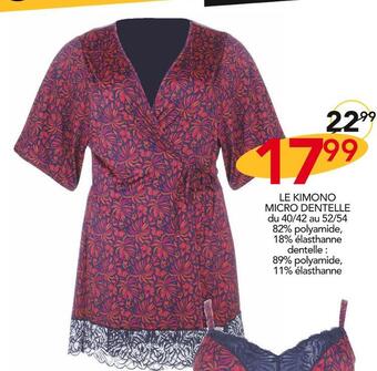 Stokomani Seduccia plus le kimono micro dentelle offre