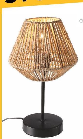 Stokomani Atmosphera la lampe abat-jour naturel socle métal offre