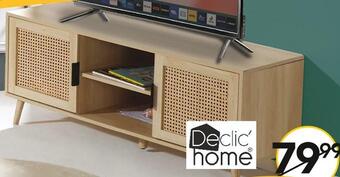 Stokomani Declic' home la meuble tv cannage et rotin 120 x 40 x 51 cm offre
